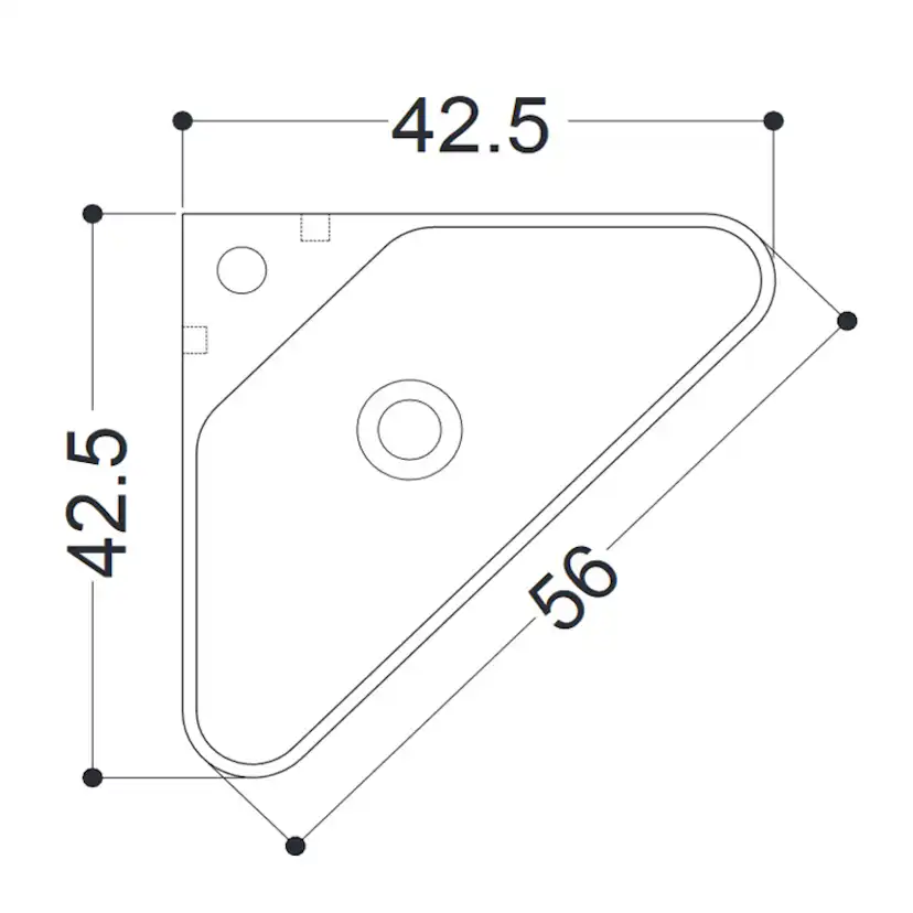 Tvättställ Lavabo Axa Corner 425 mm
