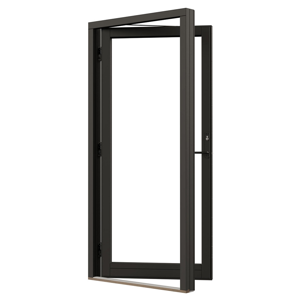 Fönsterdörr NorDan Svanenmärkt NTech Helglasad Aluminium BlackLine Svart