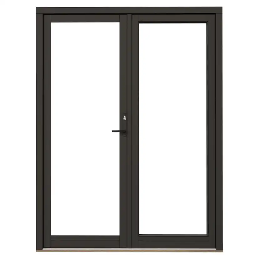 Parfönsterdörr NorDan Svanenmärkt NTech Helglasad Aluminium BlackLine Svart