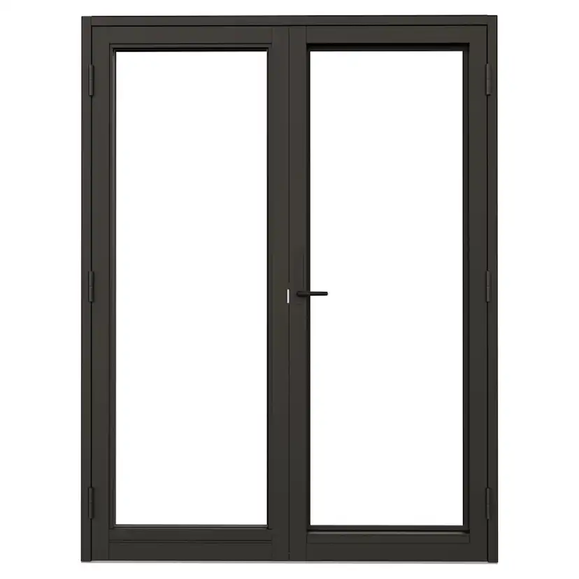 Parfönsterdörr NorDan Svanenmärkt NTech Helglasad Aluminium BlackLine Svart