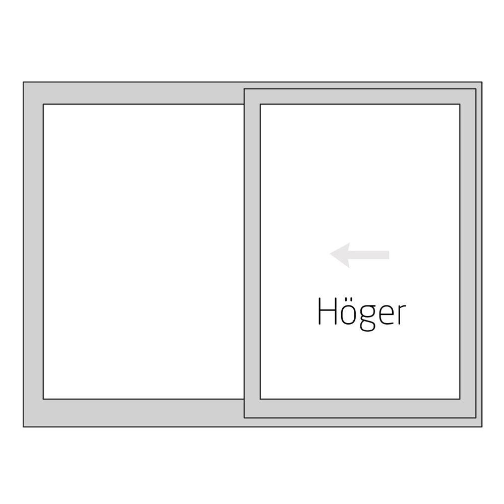 Skjutdörr NorDan Svanenmärkt NTech Aluminium 2-Delad