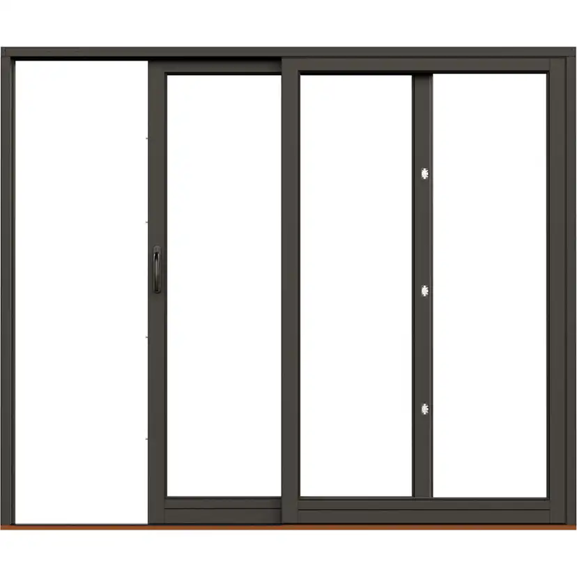 Skjutdörr NorDan Svanenmärkt NTech Aluminium 2-Delad BlackLine Svart