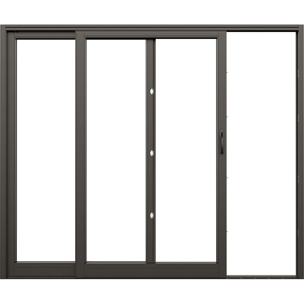 Skjutdörr NorDan Svanenmärkt NTech Aluminium 2-Delad BlackLine Svart