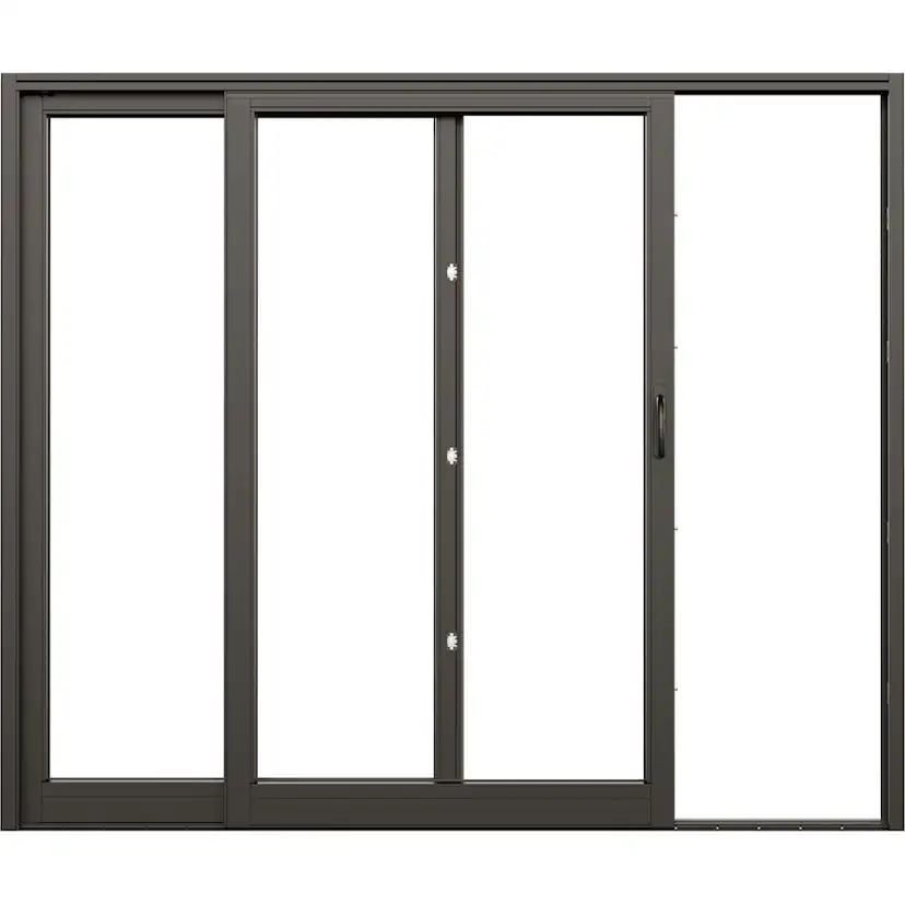 Skjutdörr NorDan Svanenmärkt NTech Aluminium 2-Delad BlackLine Svart