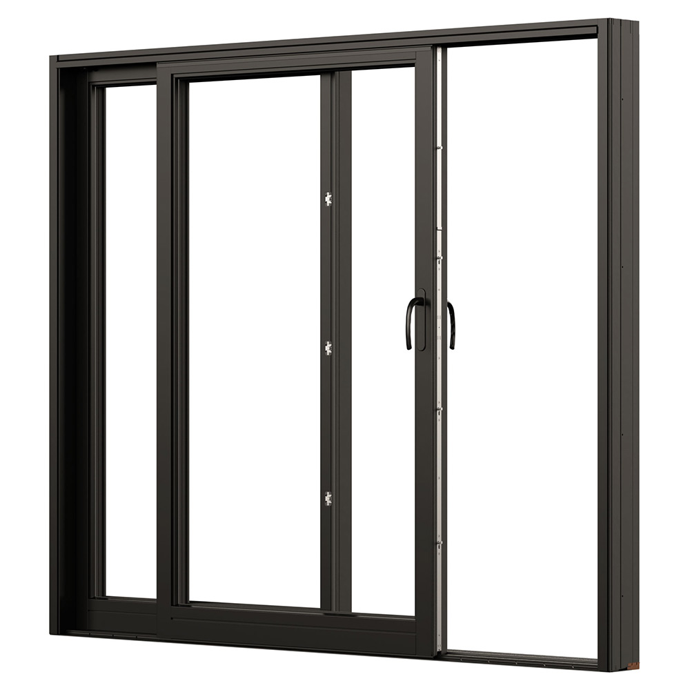 Skjutdörr NorDan Svanenmärkt NTech Aluminium 2-Delad BlackLine Svart