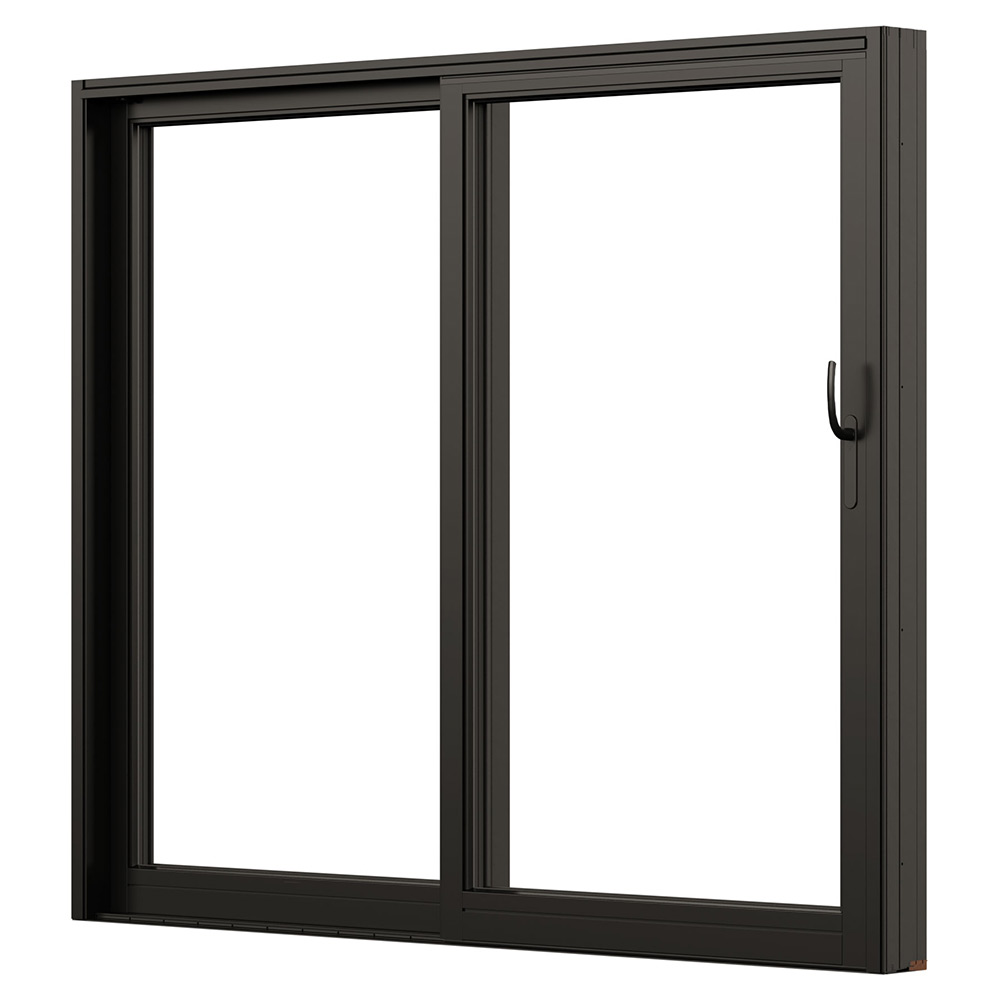 Skjutdörr NorDan Svanenmärkt NTech Aluminium 2-Delad BlackLine Svart