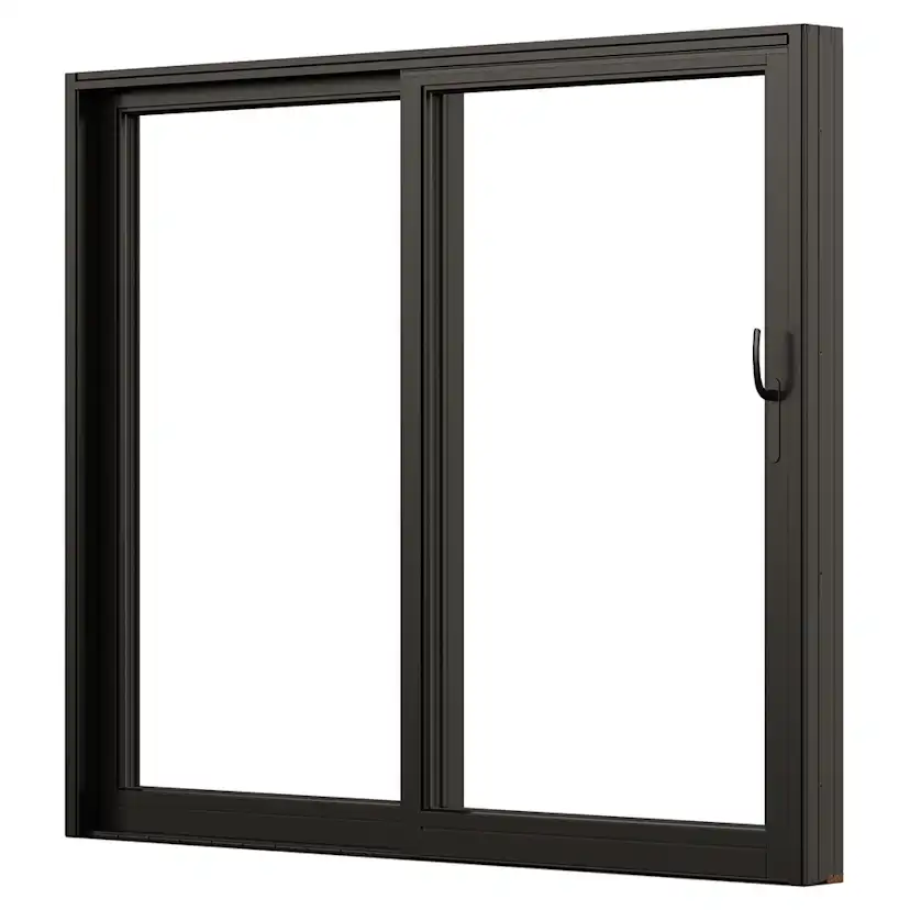 Skjutdörr NorDan Svanenmärkt NTech Aluminium 2-Delad BlackLine Svart