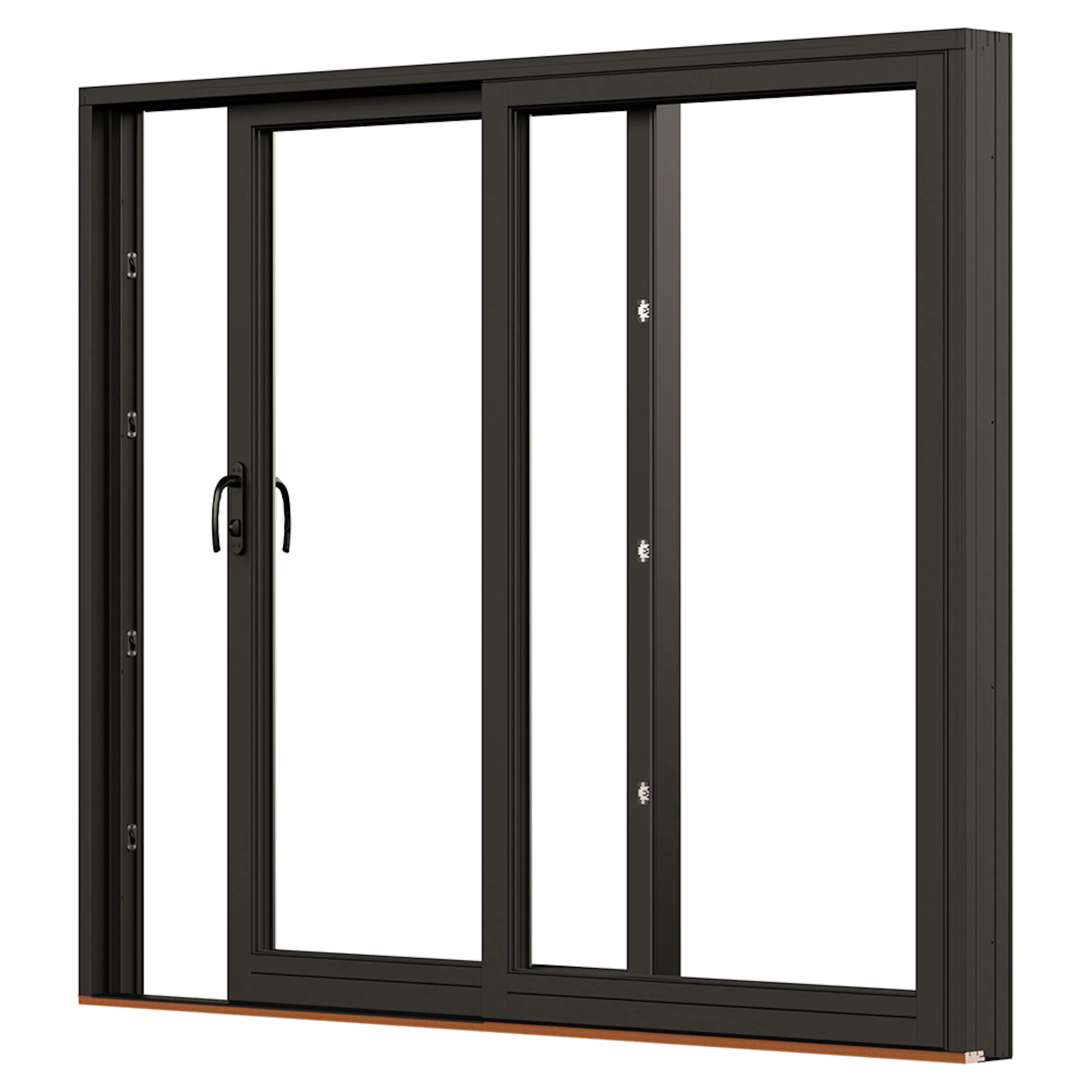 Skjutdörr NorDan Svanenmärkt NTech Aluminium 2-Delad BlackLine Svart