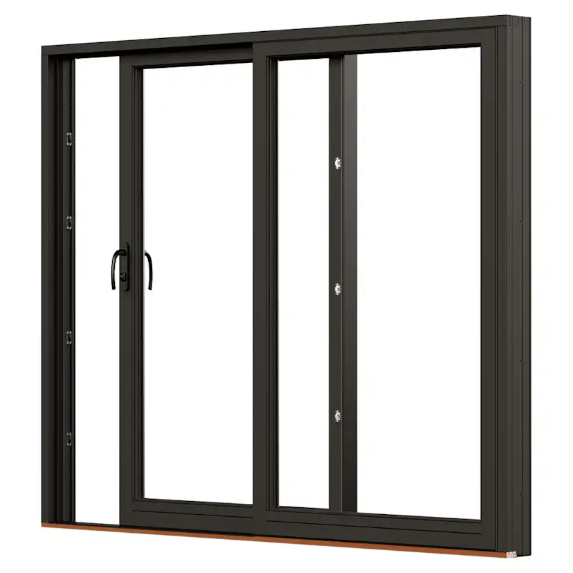 Skjutdörr NorDan Svanenmärkt NTech Aluminium 2-Delad BlackLine Svart