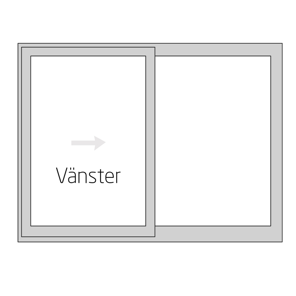 Skjutdörr NorDan Svanenmärkt NTech Trä 2-Delad