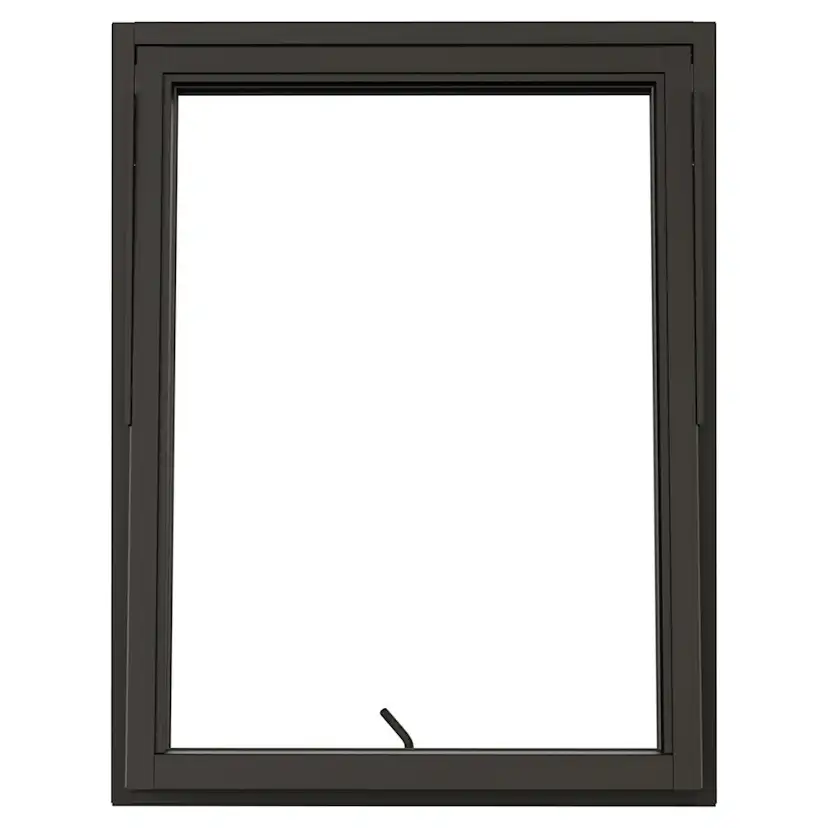 Vridfönster NorDan Svanenmärkt NTech 3-Glas Aluminium BlackLine Svart