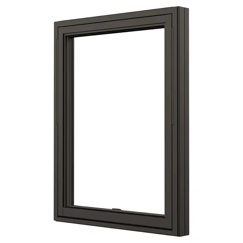 Vridfönster NorDan Svanenmärkt NTech 3-Glas Aluminium BlackLine Svart