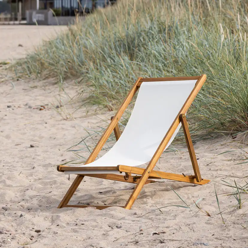 Loungestol Utomhus Venture Home Peachy Justerbar & Hopfällbar Solstol i Trä