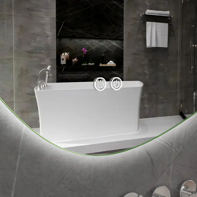 Badrumsspegel Lyfco med LED-Belysning 90x60 cm