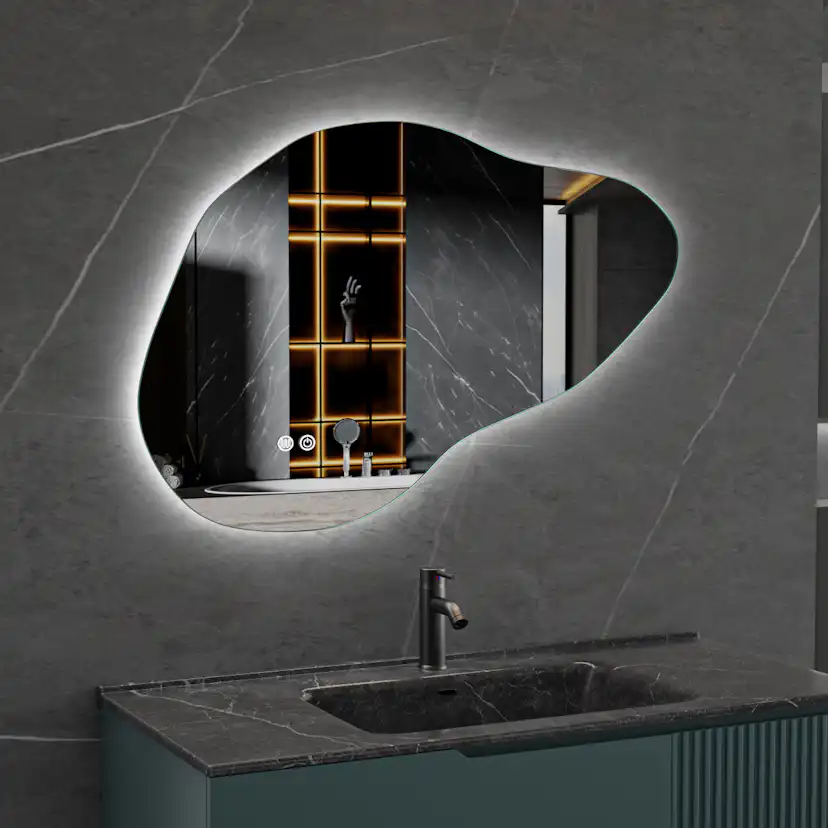 Badrumsspegel Lyfco med LED-Belysning 90x60 cm