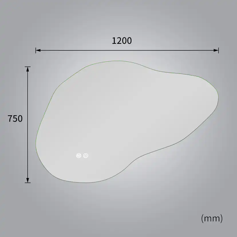 Badrumsspegel Lyfco med LED-Belysning 90x60 cm