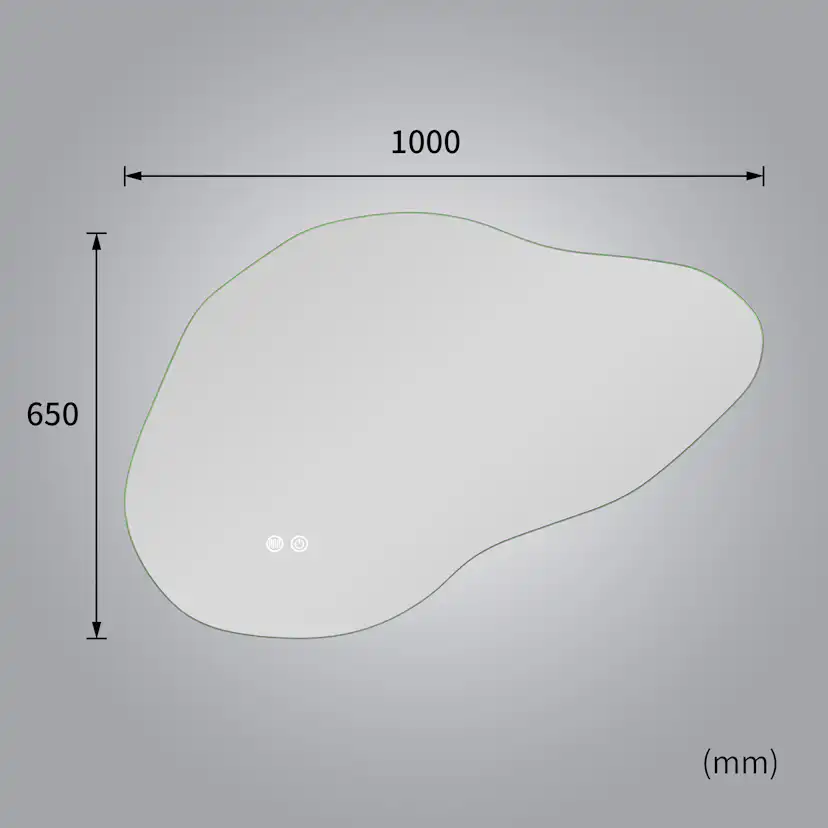 Badrumsspegel Lyfco med LED-Belysning 100x65 cm
