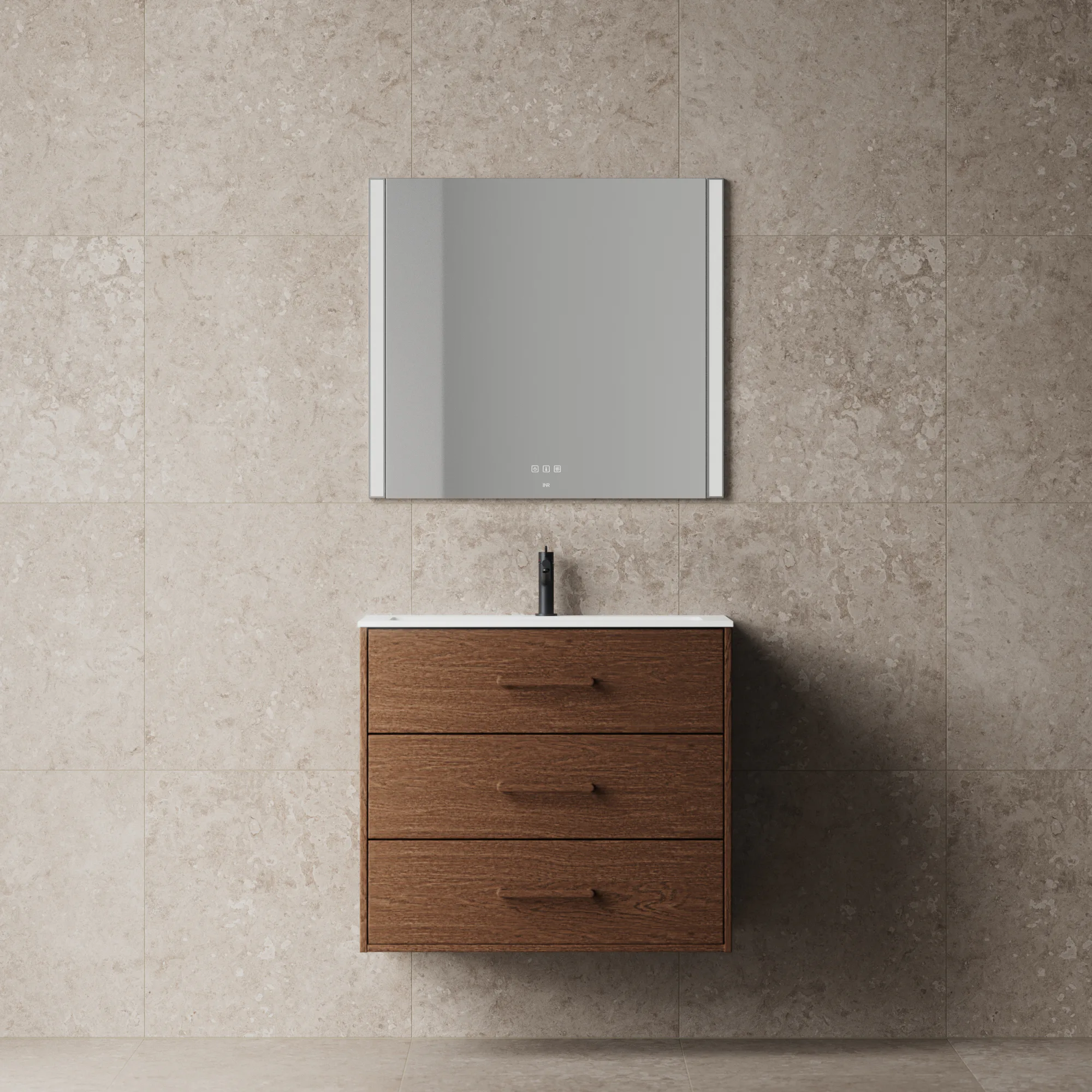 Tvättställsskåp INR Terra Solid med 3 Lådor