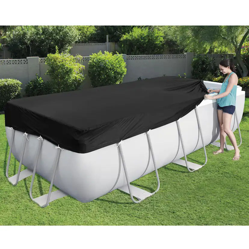 Poolöverdrag Bestway Flowclear PVC Svart 2,82 x 1,96 m Poolskydd