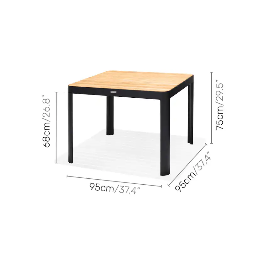 Matgrupp Utomhus LifestyleGarden Portals 95 cm 4 Lite-fåtöljer