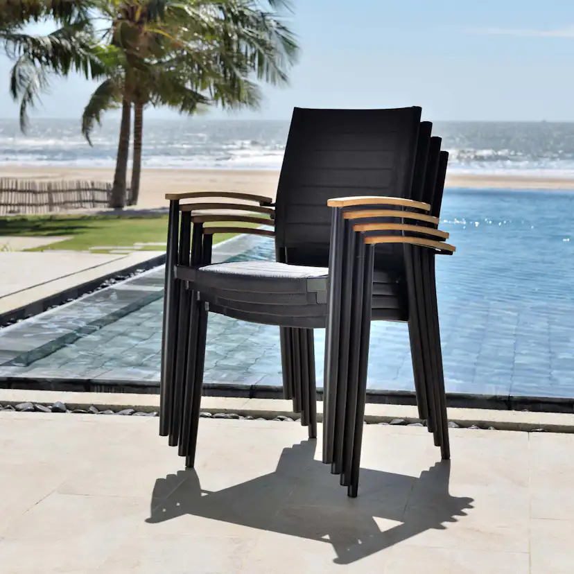 Matgrupp Utomhus LifestyleGarden Portals 95 cm 4 Lite-fåtöljer