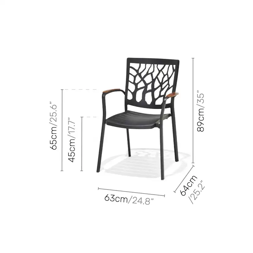 Matgrupp Utomhus LifestyleGarden Portals 209 cm 5 Tree Carver-stolar + bänk