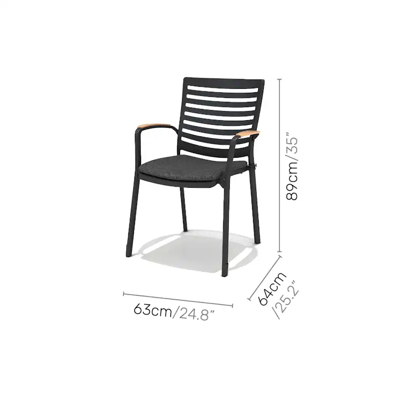 Matgrupp Utomhus LifestyleGarden Portals 161 cm 4 karmstolar