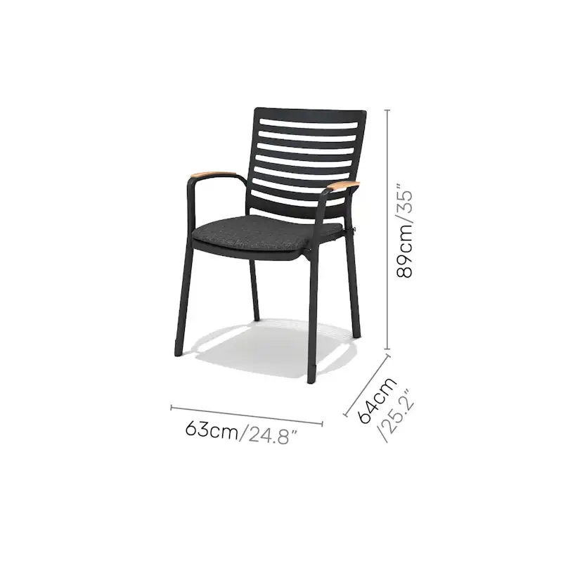 Matgrupp Utomhus LifestyleGarden Portals 161 cm 6 karmstolar