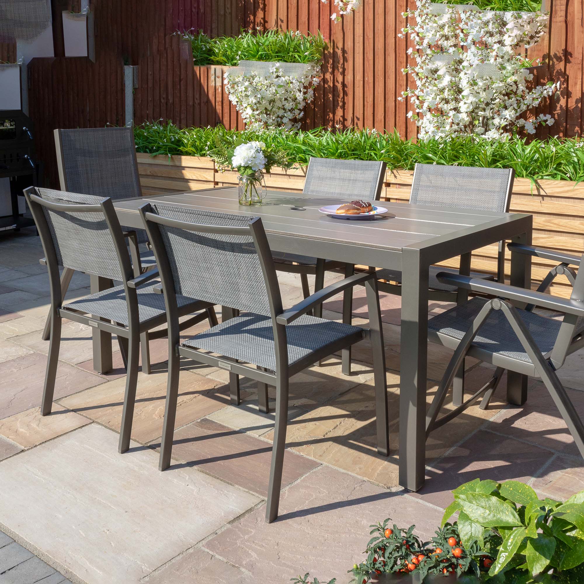 Matgrupp Utomhus LifestyleGarden Solana 163 cm 4 karmstolar