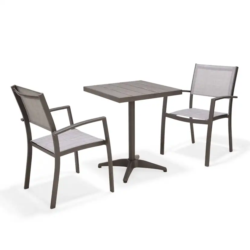 Loungegrupp LifestyleGarden Solana bistrobord + 2 carverstolar