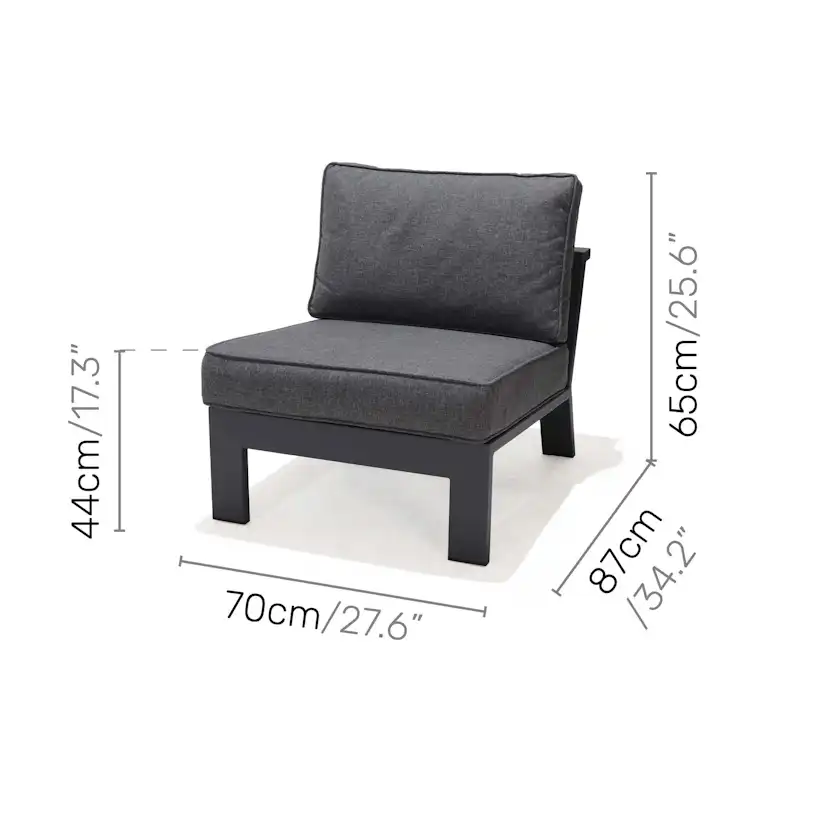 Loungegrupp LifestyleGarden PALAU 2x sidostolar + 2x fotpallar + sidobord 60 cm