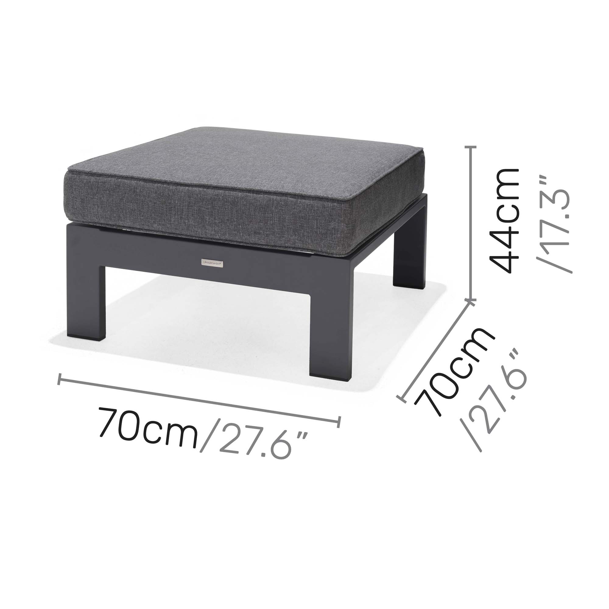 Loungegrupp LifestyleGarden PALAU 2x sidostolar + 2x fotpallar + sidobord 60 cm