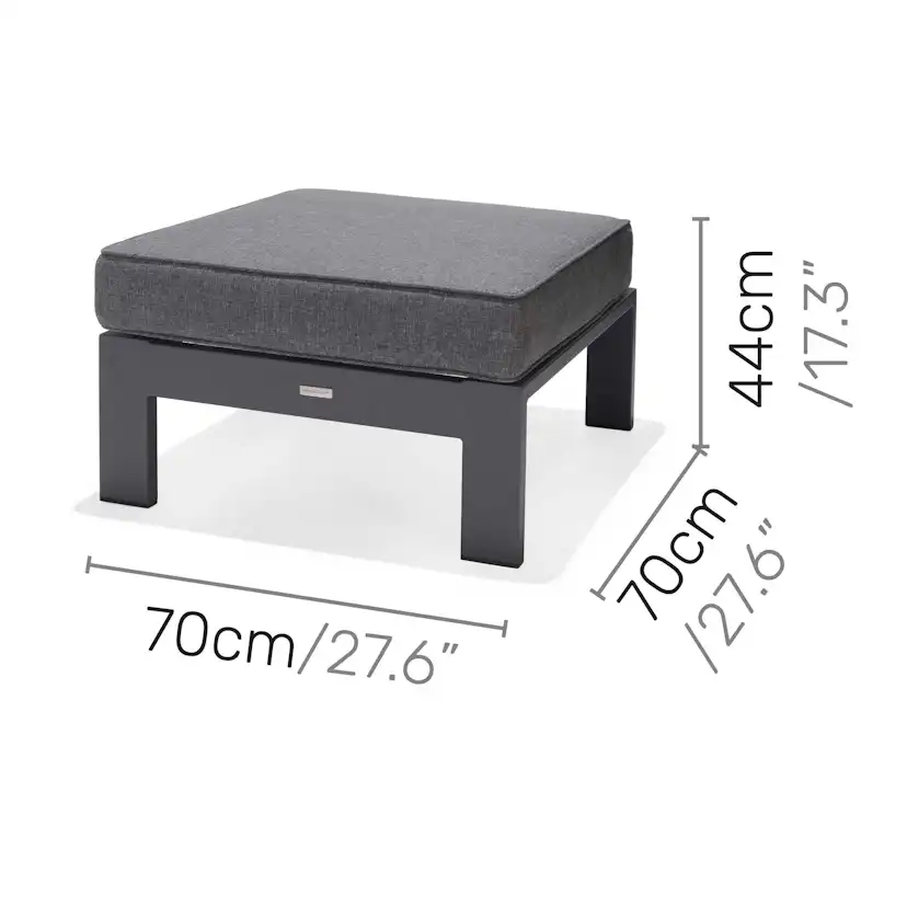 Loungegrupp LifestyleGarden PALAU 2x sidostolar + 2x fotpallar + sidobord 60 cm