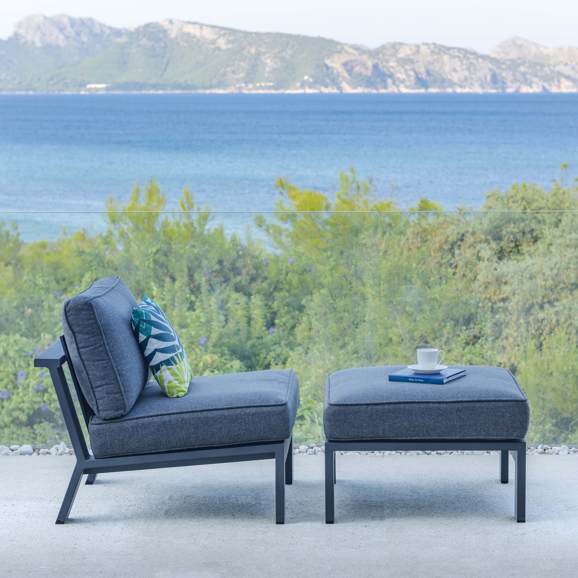 Matgrupp Utomhus LifestyleGarden PALAU 2x sidostolar + sidobord 60 cm