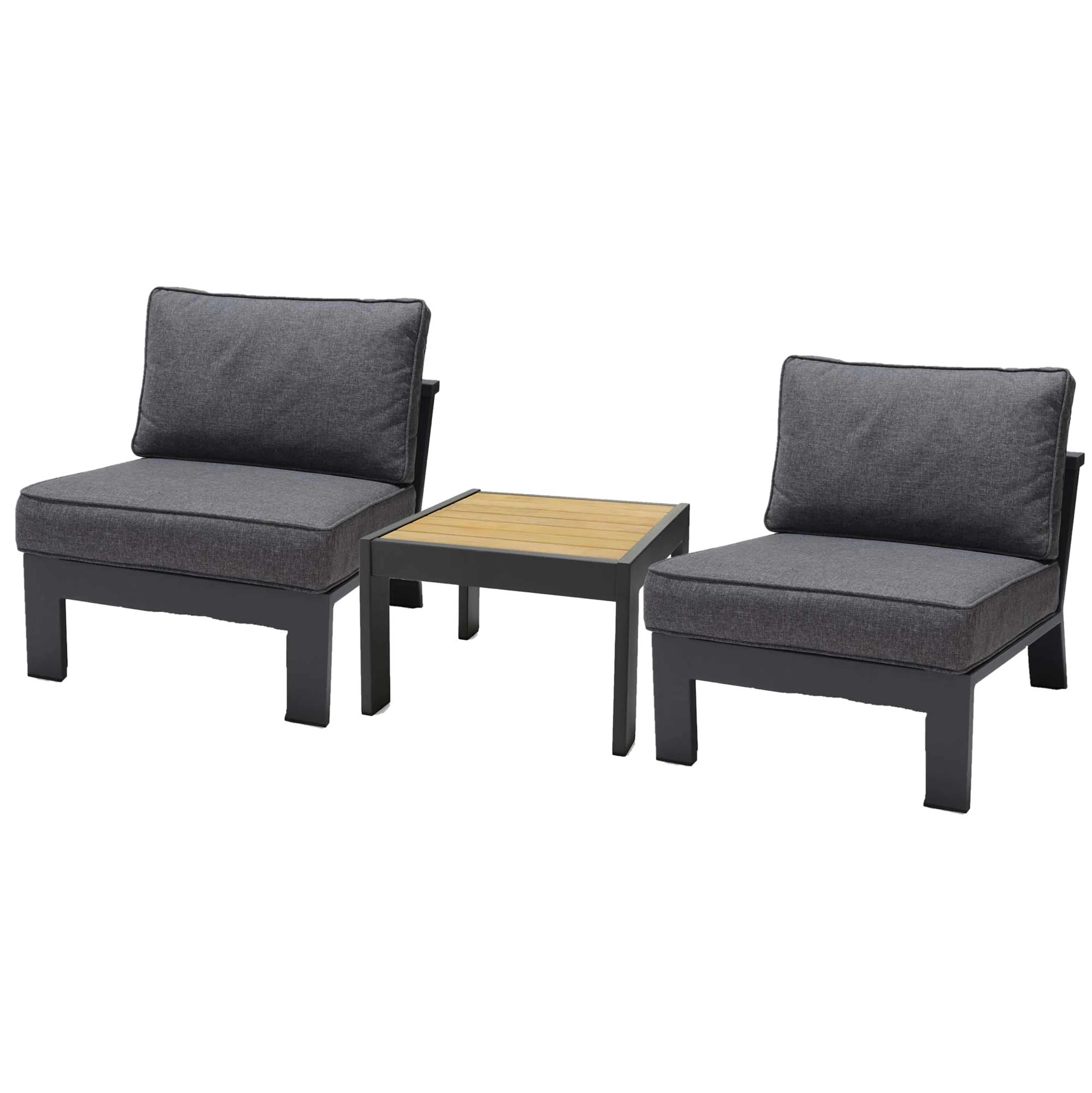 Matgrupp Utomhus LifestyleGarden PALAU 2x sidostolar + sidobord 60 cm