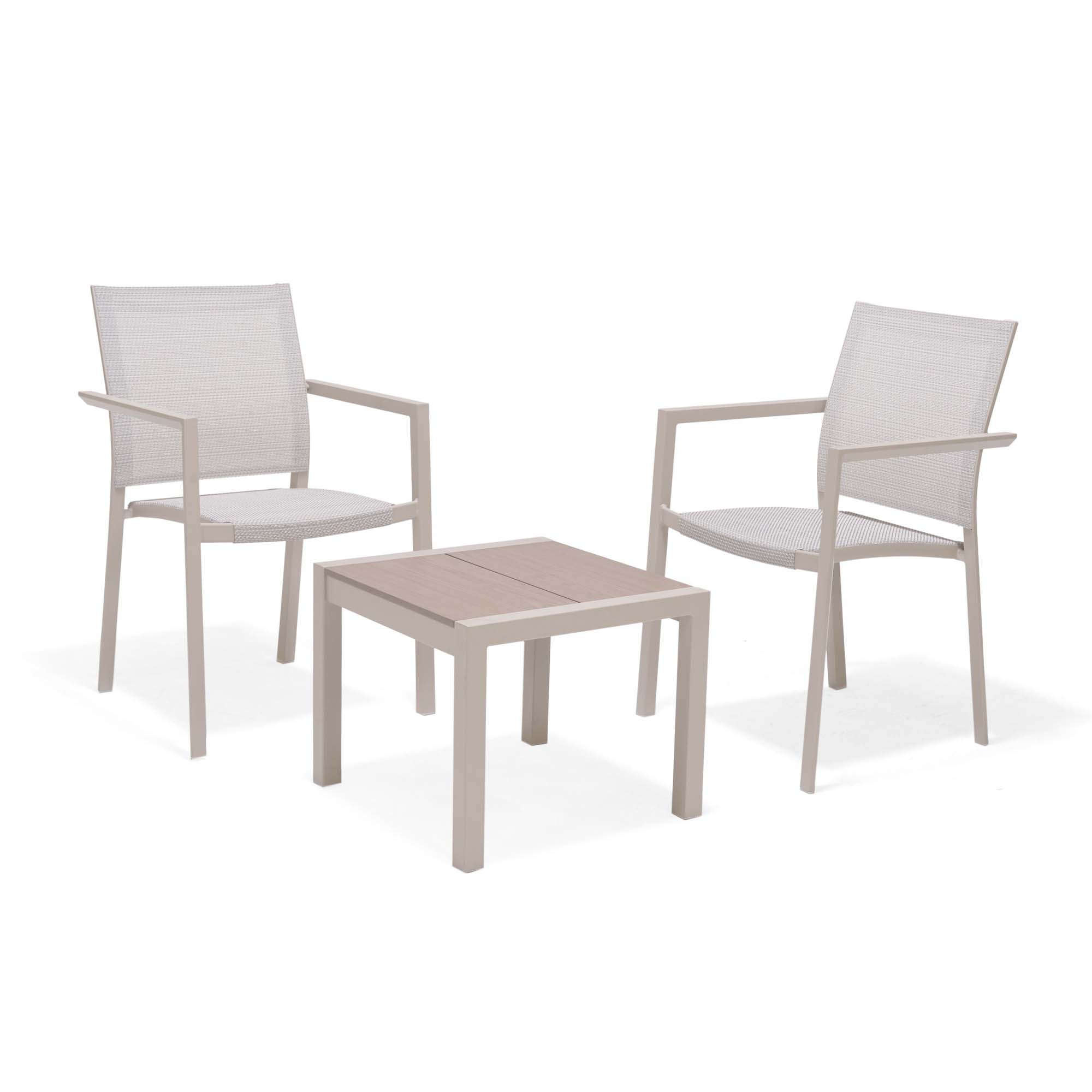 Caféset LifestyleGarden Urbanite sidobord 50 + 2 carverstolar