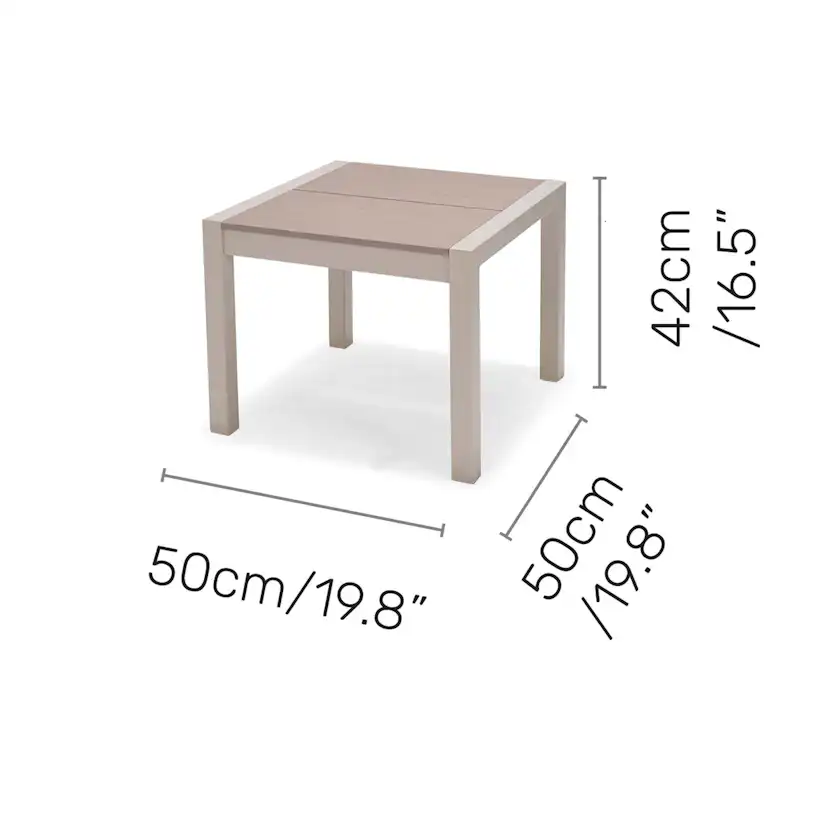 Caféset LifestyleGarden Urbanite sidobord 50 + 2 carverstolar