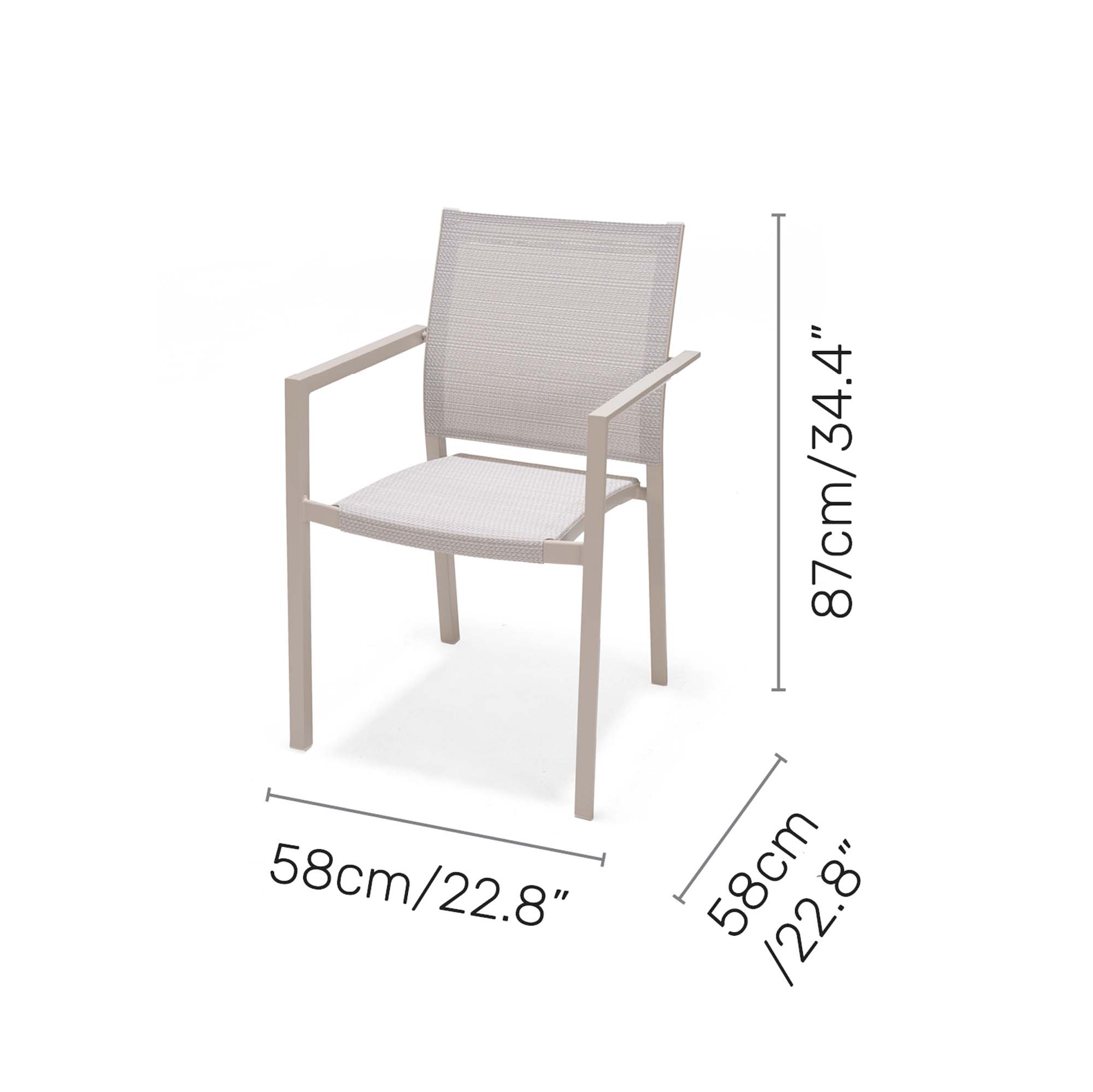 Caféset LifestyleGarden Urbanite sidobord 50 + 2 carverstolar