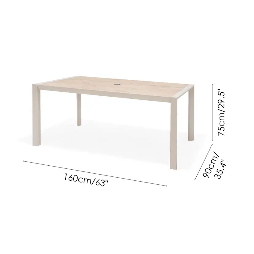 Matgrupp Utomhus LifestyleGarden Urbanite 160 cm 6 karmstolar