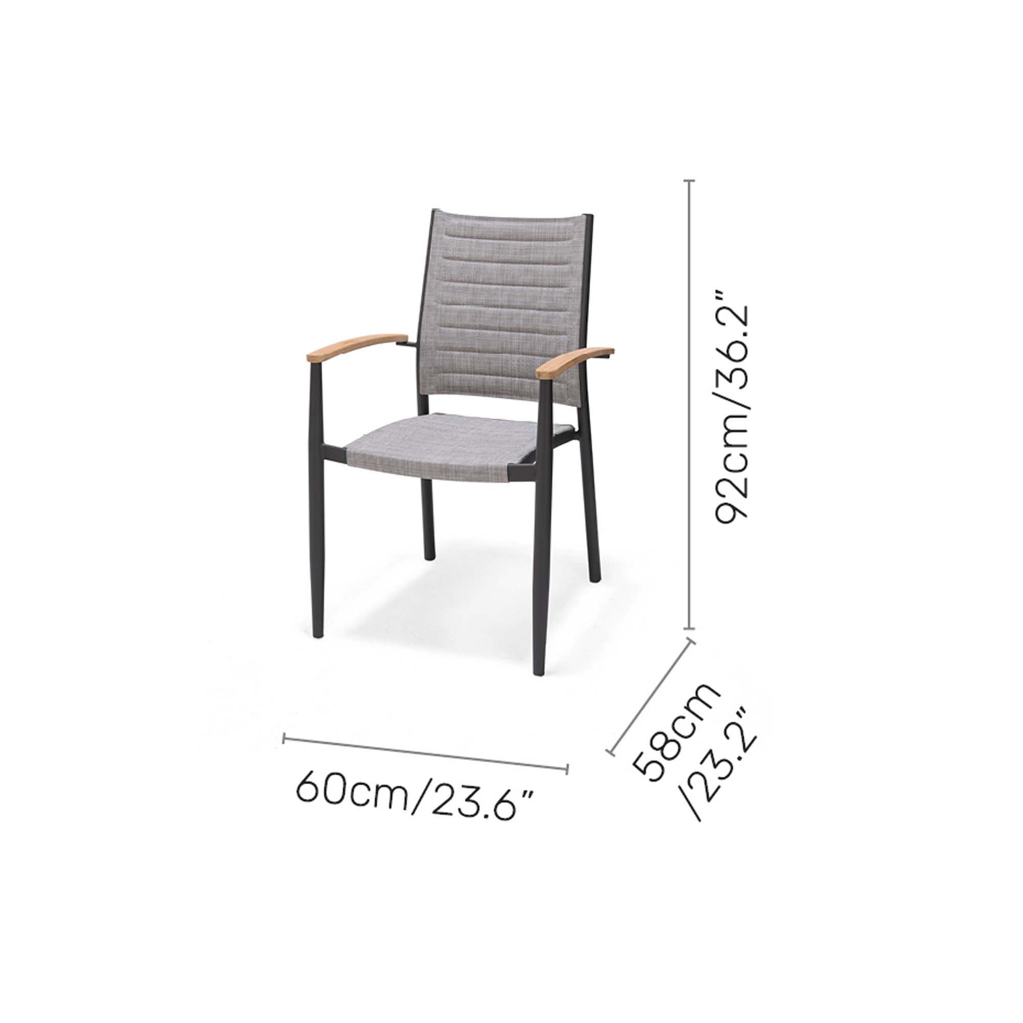 Matgrupp Utomhus LifestyleGarden TOPAZ 144 cm 4 karmstolar