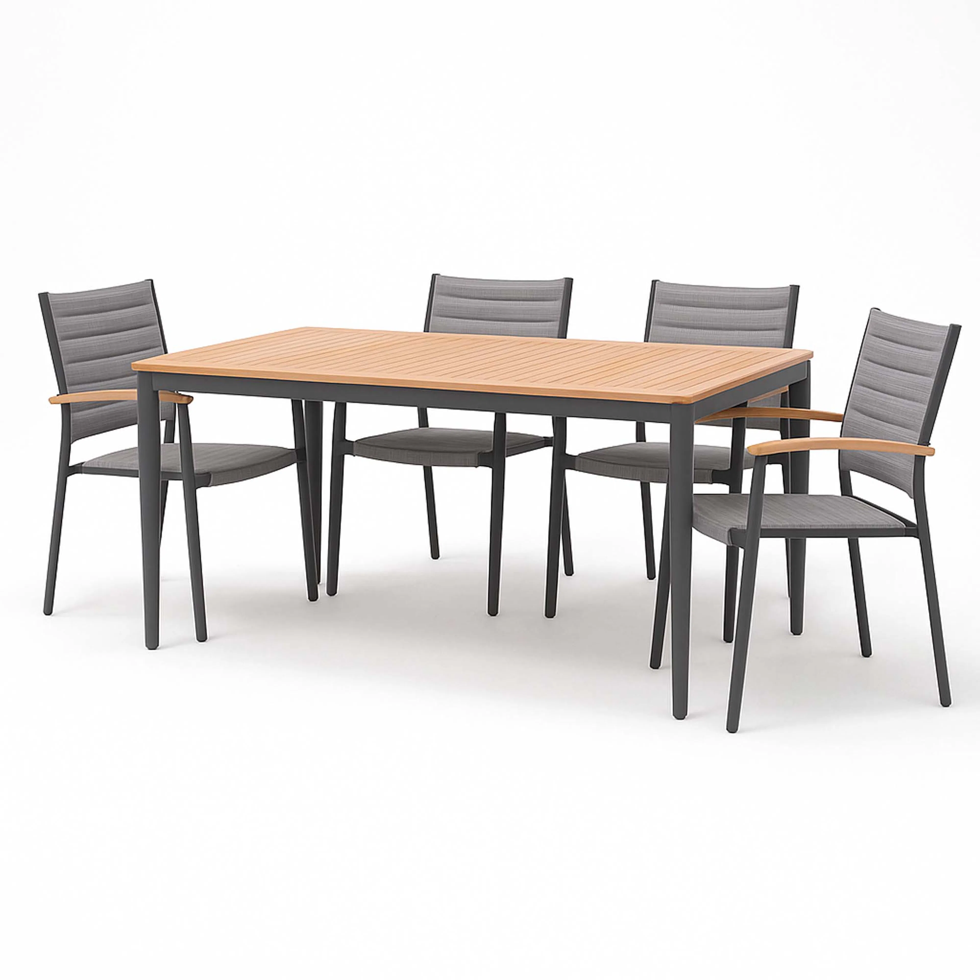 Matgrupp Utomhus LifestyleGarden TOPAZ 144 cm 4 karmstolar