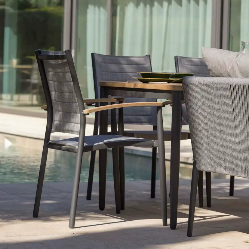 Trädgårdsfåtölj LifestyleGarden TOPAZ carver 4-pack