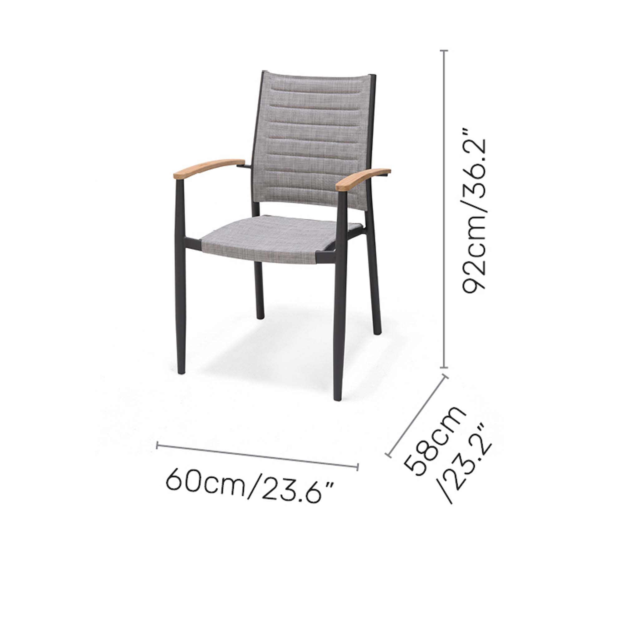 Trädgårdsfåtölj LifestyleGarden TOPAZ carver 4-pack