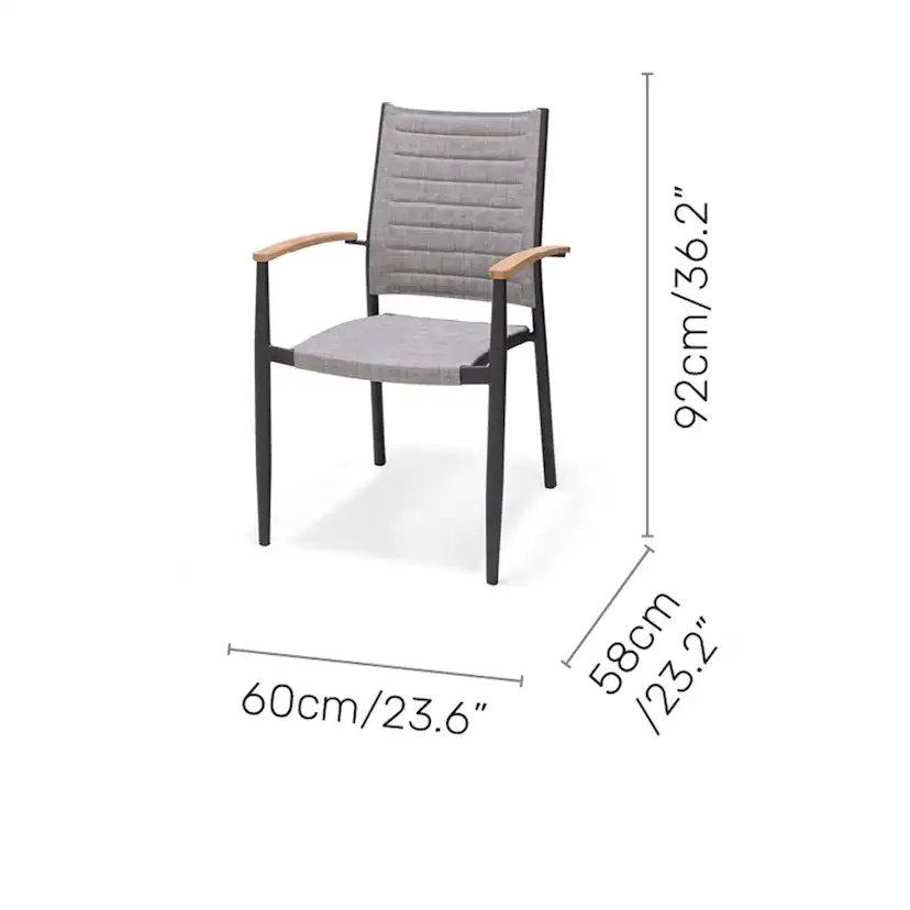 Trädgårdsfåtölj LifestyleGarden TOPAZ carver 4-pack