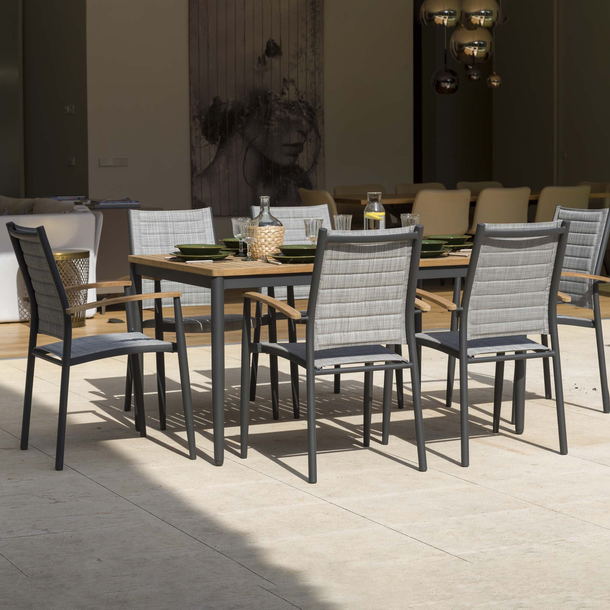 Trädgårdsfåtölj LifestyleGarden TOPAZ carver 4-pack