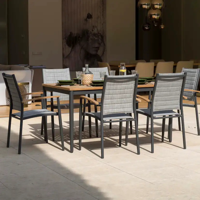 Trädgårdsfåtölj LifestyleGarden TOPAZ carver 4-pack