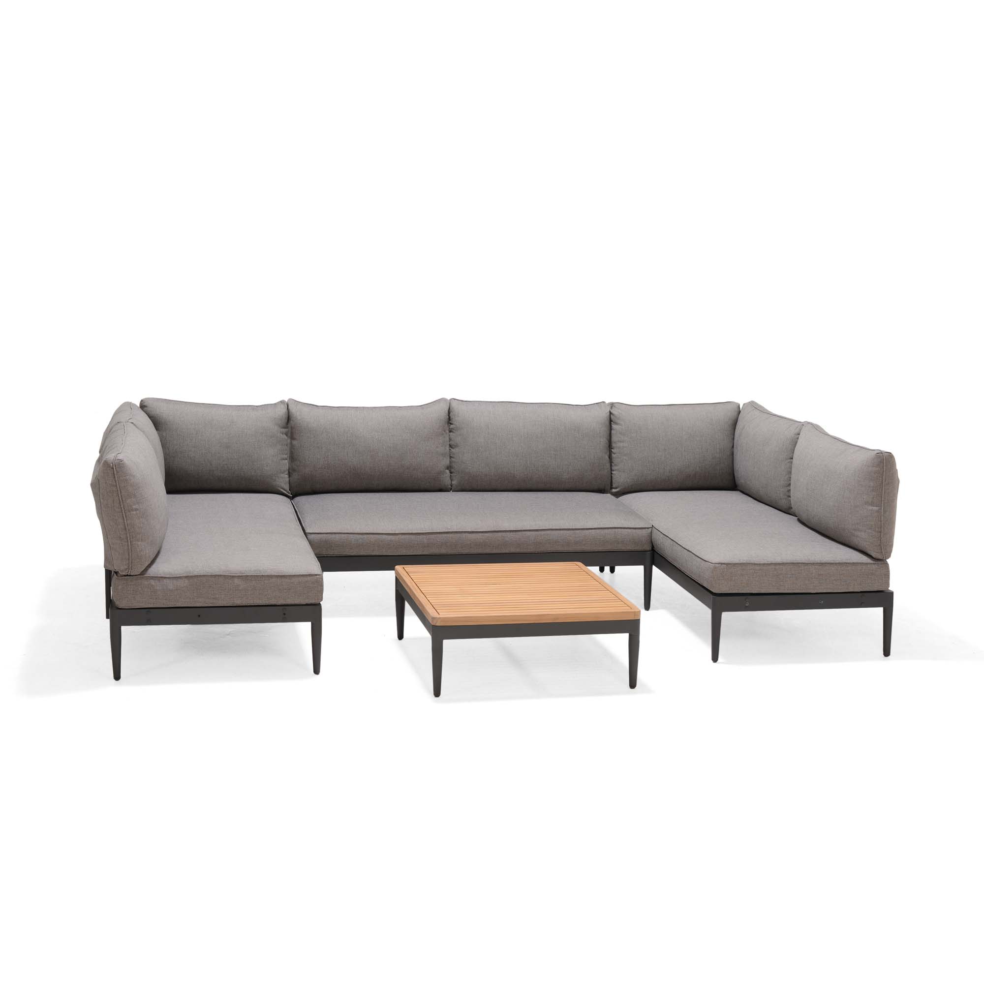 Loungegrupp LifestyleGarden TOPAZ U-set 1: vänster/höger 2-sitssoffa x 3 + soffbord 73 cm