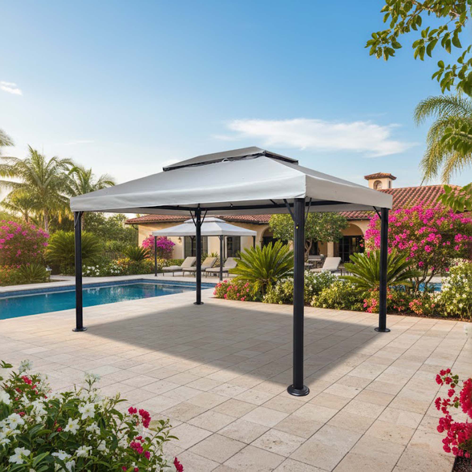 Paviljong Baltic Garden SUNSET 3x4 m, grå