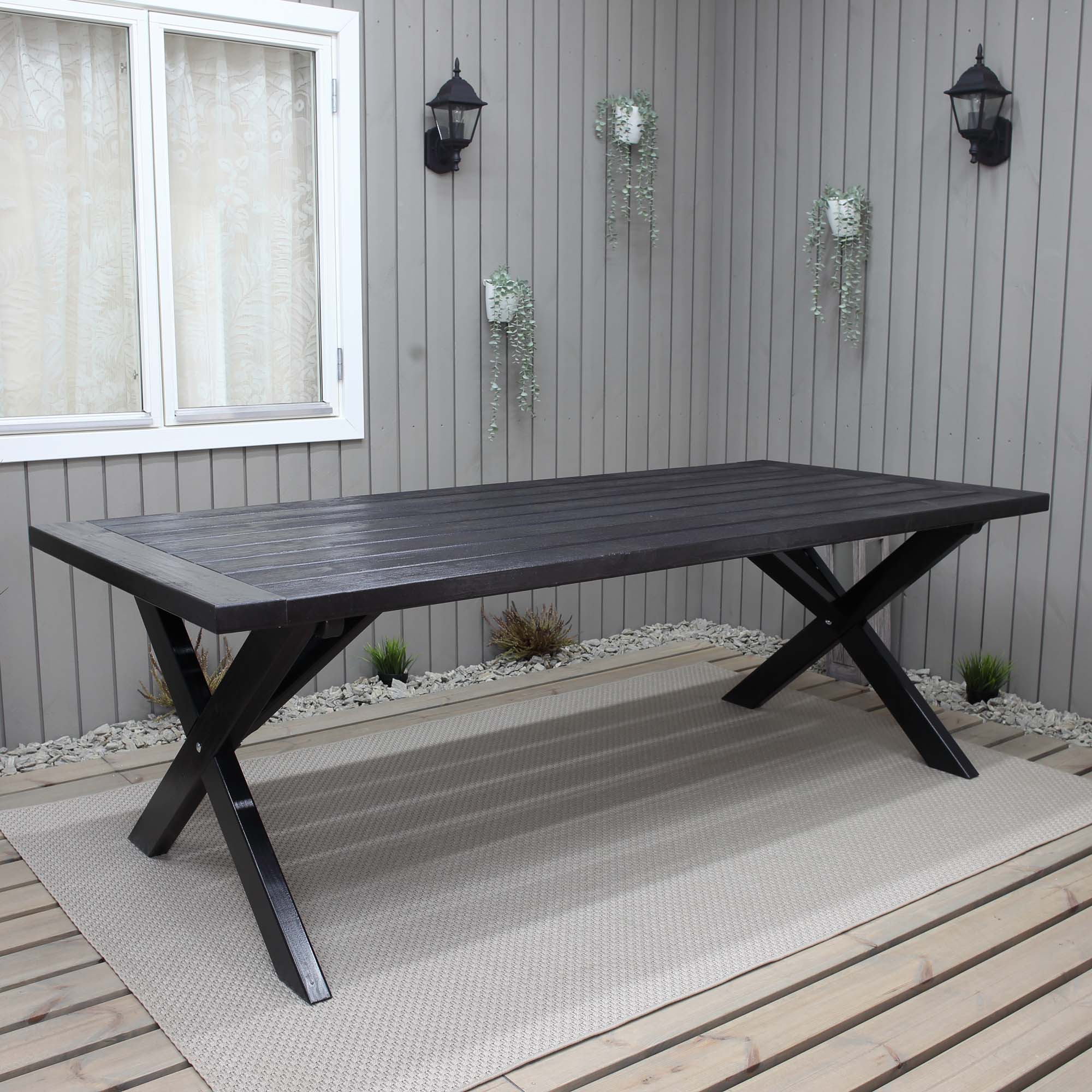 Trädgårdsbord Baltic Garden Oxford 220 Svart