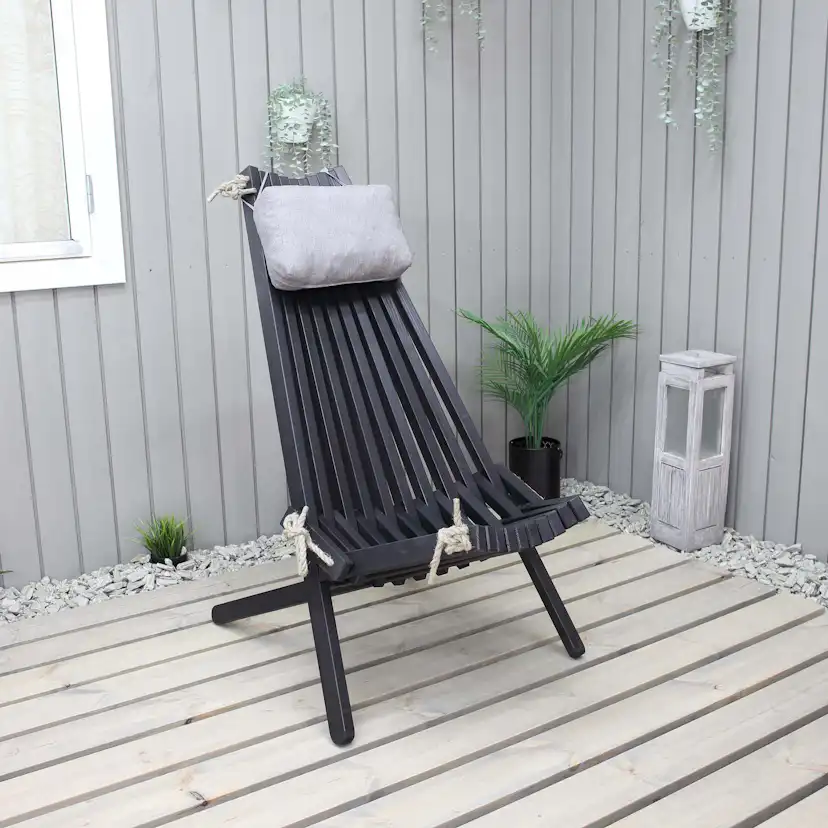 Trädgårdsstol Baltic Garden Calcutta Svart